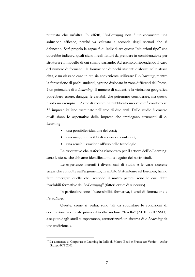 Anteprima della tesi: Analisi economico gestionale di un sistema di e-learning: modelli simulativi, Pagina 7