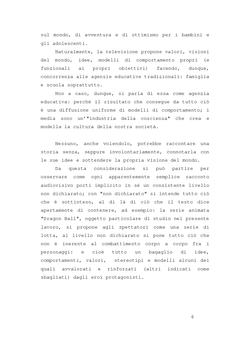 Anteprima della tesi: Le serie animate giapponesi per ragazzi tra produzione e consumo: il caso di Dragon ball, Pagina 3