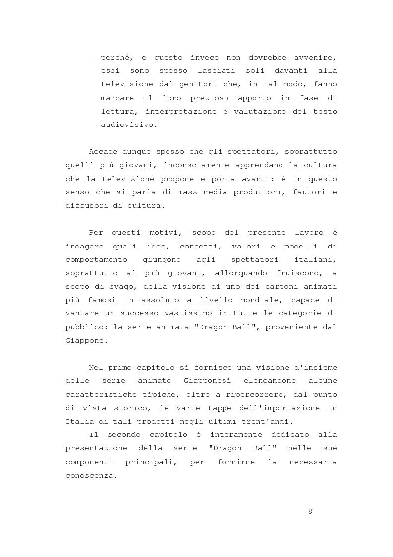 Anteprima della tesi: Le serie animate giapponesi per ragazzi tra produzione e consumo: il caso di Dragon ball, Pagina 5
