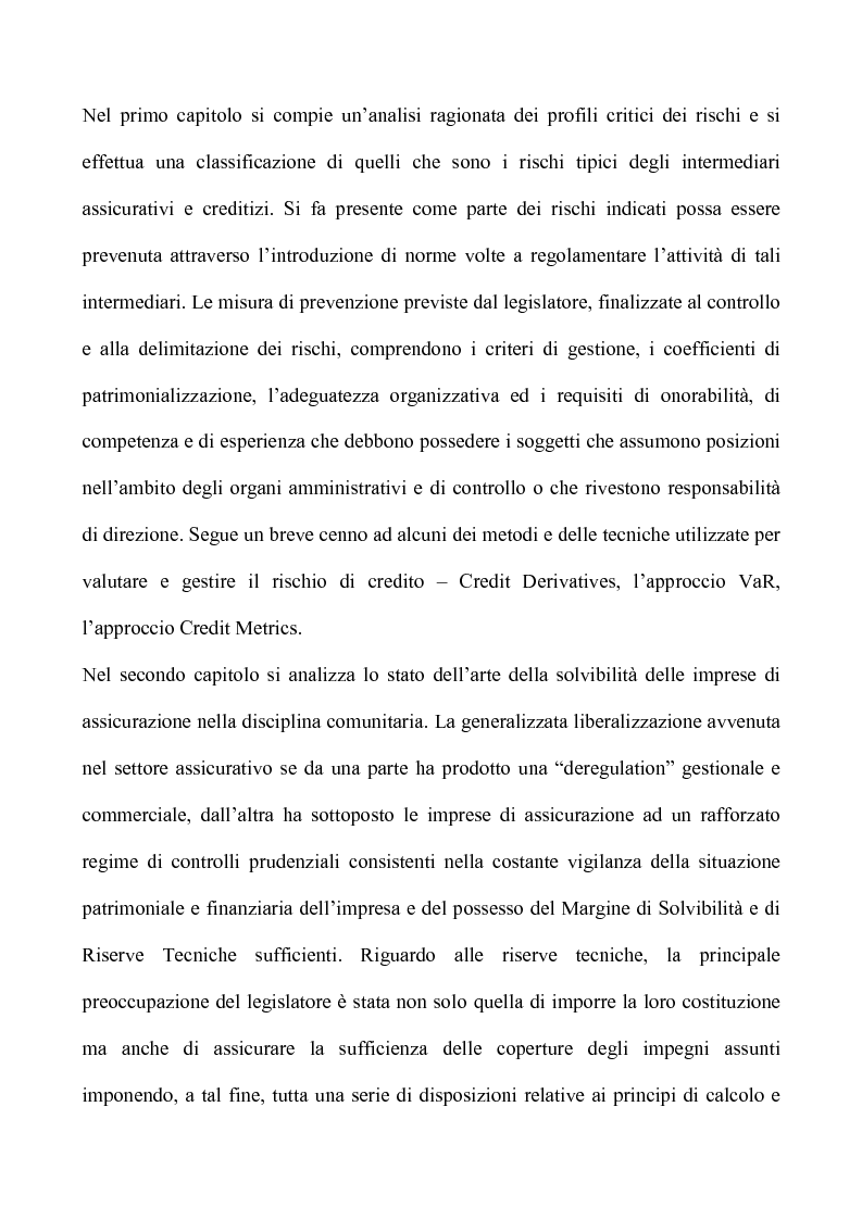Anteprima della tesi: Profili critici della patrimonializzazione degli intermediari assicurativi e creditizi, Pagina 3