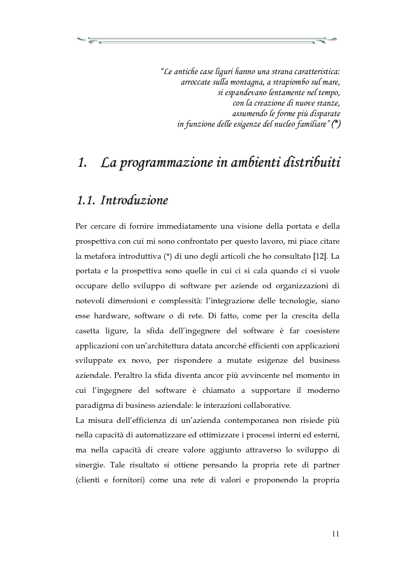 Anteprima della tesi: Interazione tra applicazioni multiorb e web services: sviluppo di un componente web based del modello Anthill per un'applicazione Gps, Pagina 6