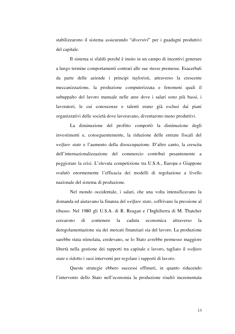 Anteprima della tesi: Politiche del lavoro e dimensione locale, Pagina 13