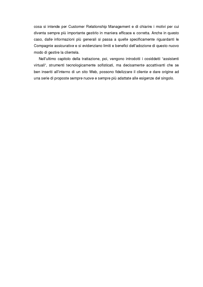 Anteprima della tesi: L'information technology nelle compagnie di assicurazione: programmazione di un consulente virtuale, Pagina 2