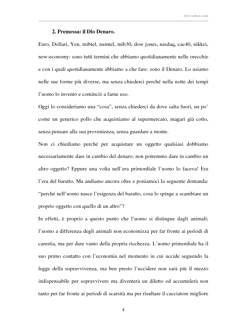 Anteprima della tesi: Processo al denaro: storia e attualità di un mezzo divenuto fine, Pagina 3