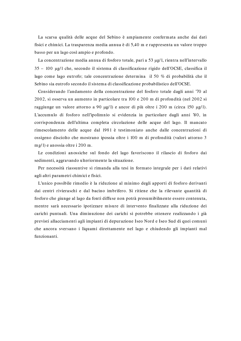 Anteprima della tesi: Valutazione della comunità fitoplanctonica di un grande lago subalpino, il lago d’Iseo, Pagina 4