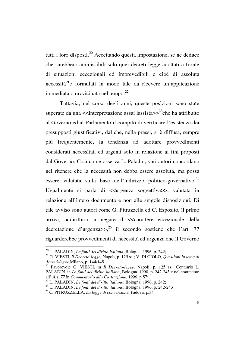 Anteprima della tesi: Decreto-legge Regionale: la riemersione di una vecchia ipotesi ed i suoi profili costituzionali, Pagina 10