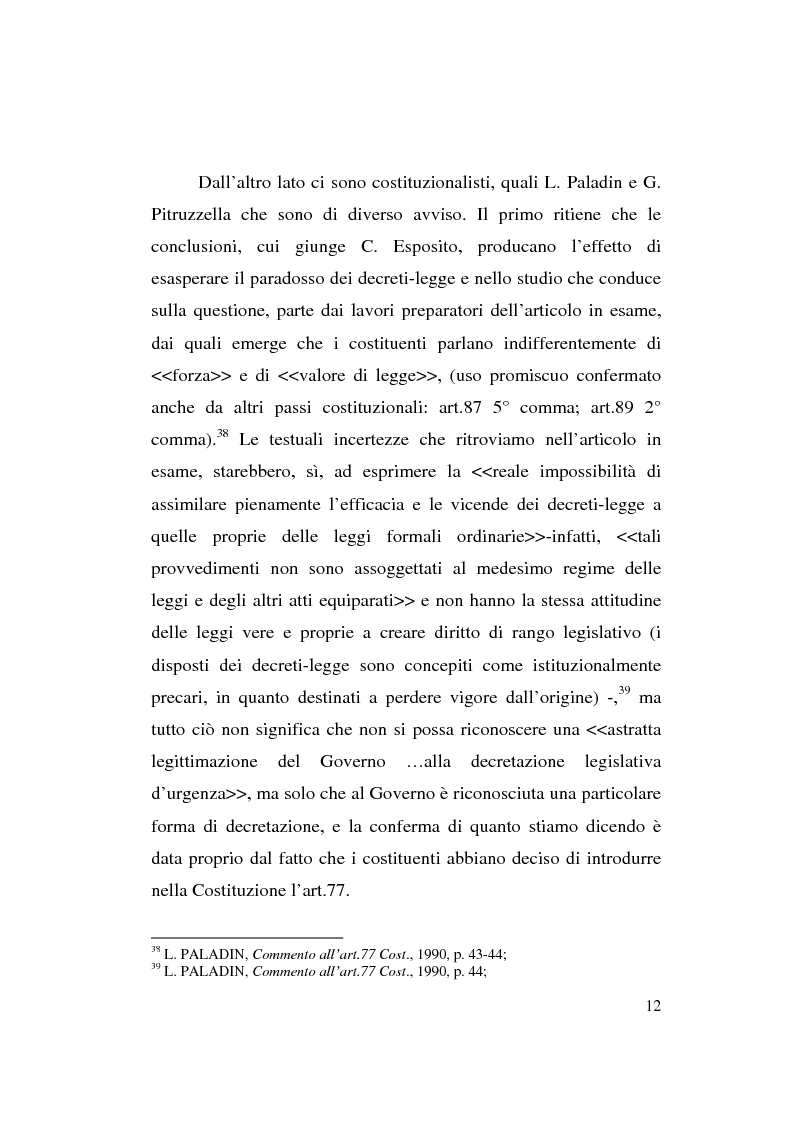 Anteprima della tesi: Decreto-legge Regionale: la riemersione di una vecchia ipotesi ed i suoi profili costituzionali, Pagina 14