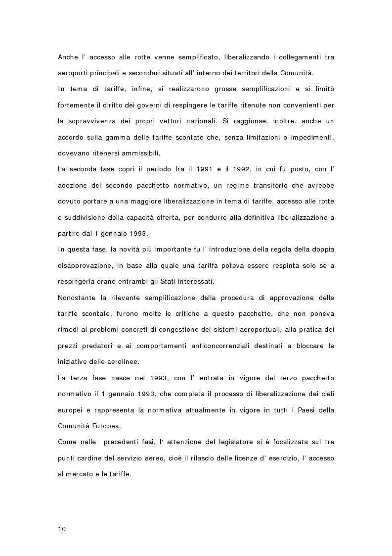 Anteprima della tesi: Controllo di gestione e risk management nelle imprese di trasporto aereo. Il caso Gandalf, Pagina 12