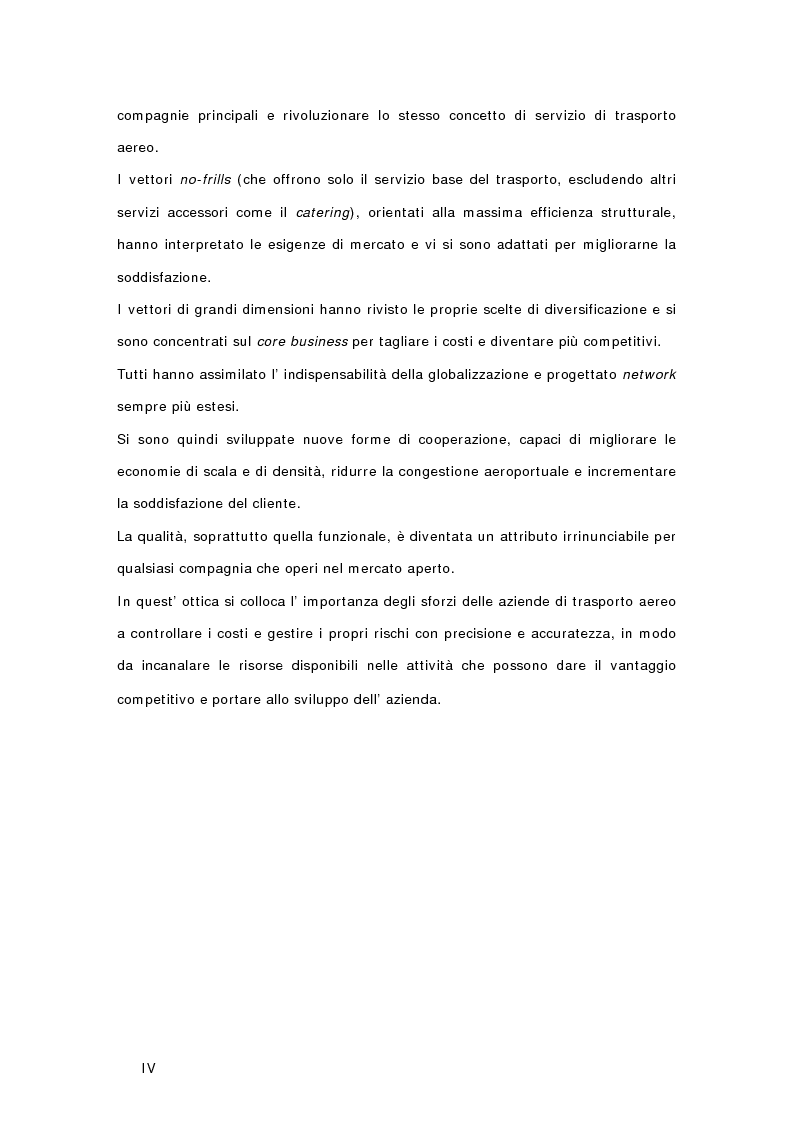 Anteprima della tesi: Controllo di gestione e risk management nelle imprese di trasporto aereo. Il caso Gandalf, Pagina 2