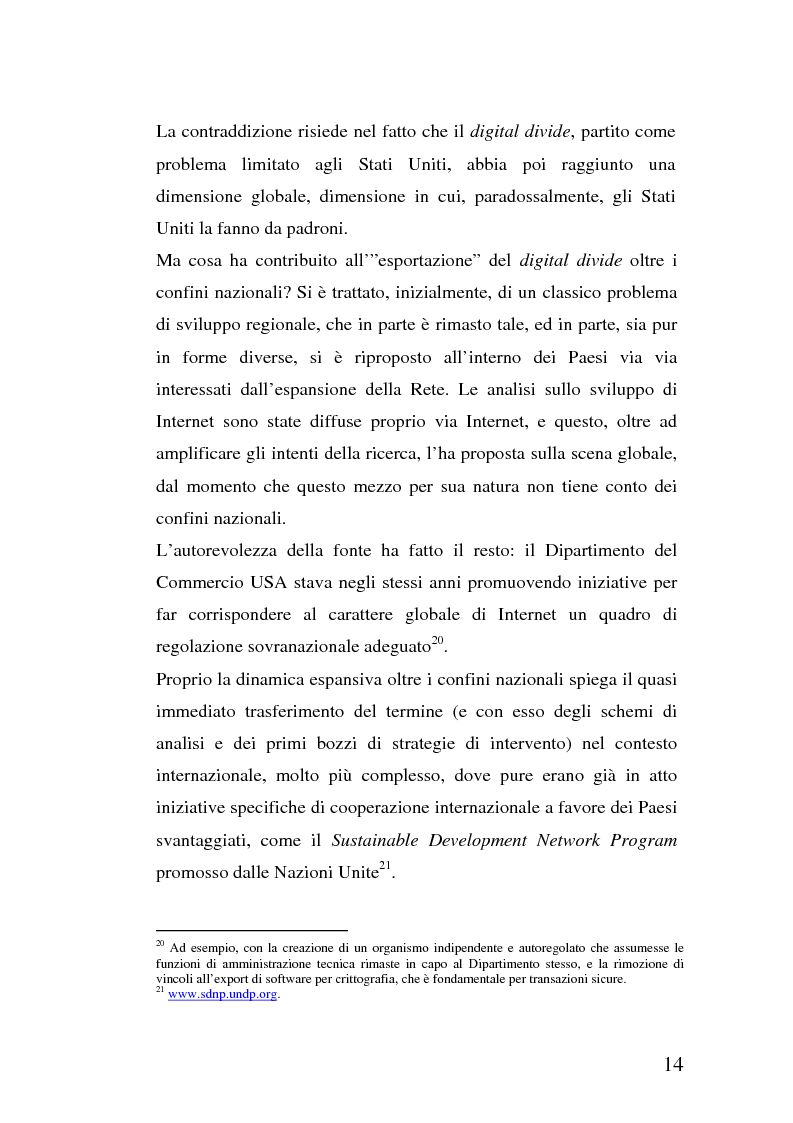 Anteprima della tesi: La multidimensionalità del digital divide e il ruolo della Pubblica Amministrazione, Pagina 13