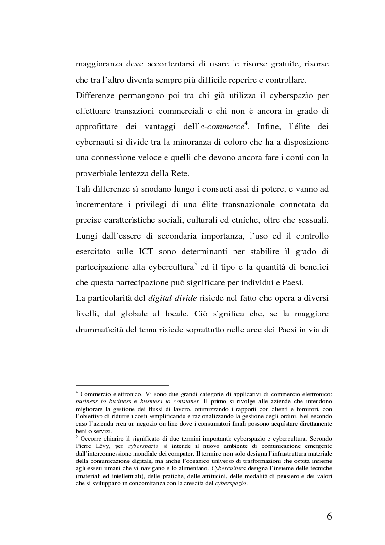 Anteprima della tesi: La multidimensionalità del digital divide e il ruolo della Pubblica Amministrazione, Pagina 5