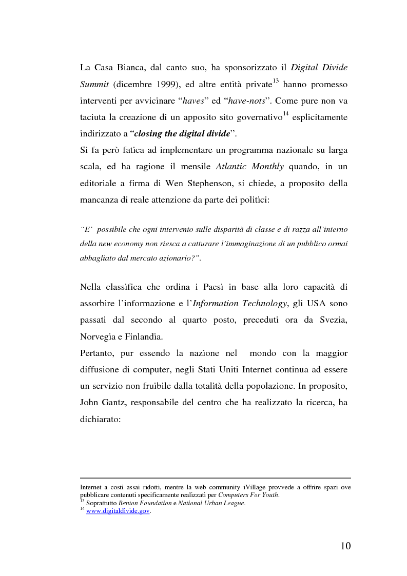 Anteprima della tesi: La multidimensionalità del digital divide e il ruolo della Pubblica Amministrazione, Pagina 9