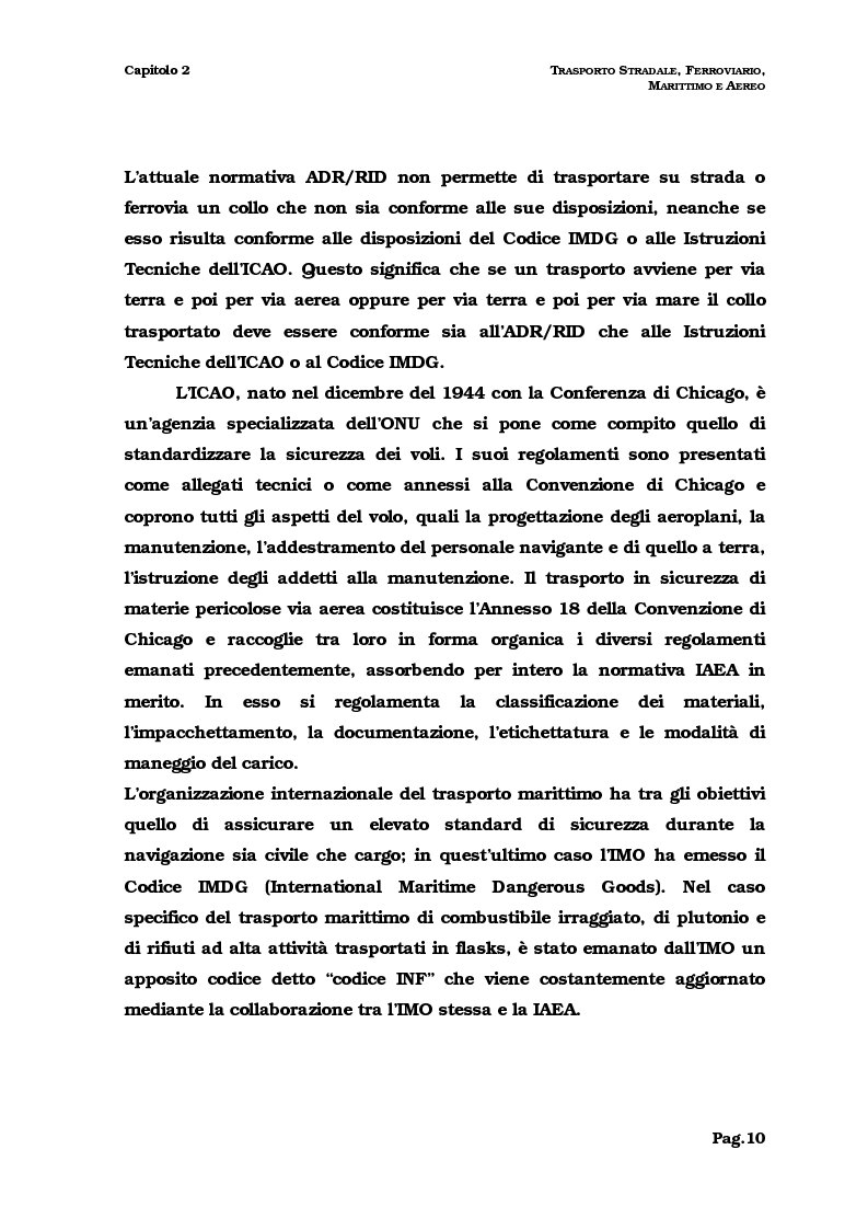 Anteprima della tesi: Il trasporto del combustibile nucleare: regolamenti, fattibilità e verifica sul caso dell'irraggiato del Garigliano, Pagina 10