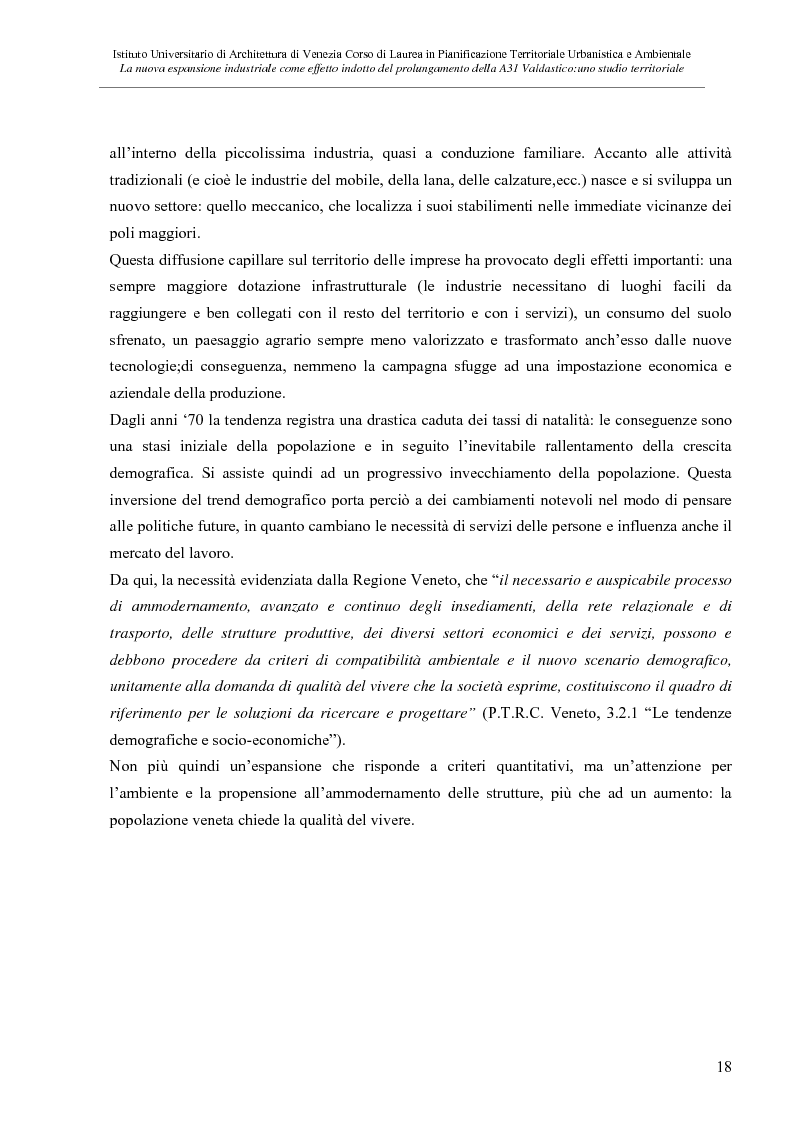 Anteprima della tesi: La nuove espansione produttiva come effetto indotto del prolungamento della A31 Valdastico Sud. Uno studio territoriale, Pagina 12