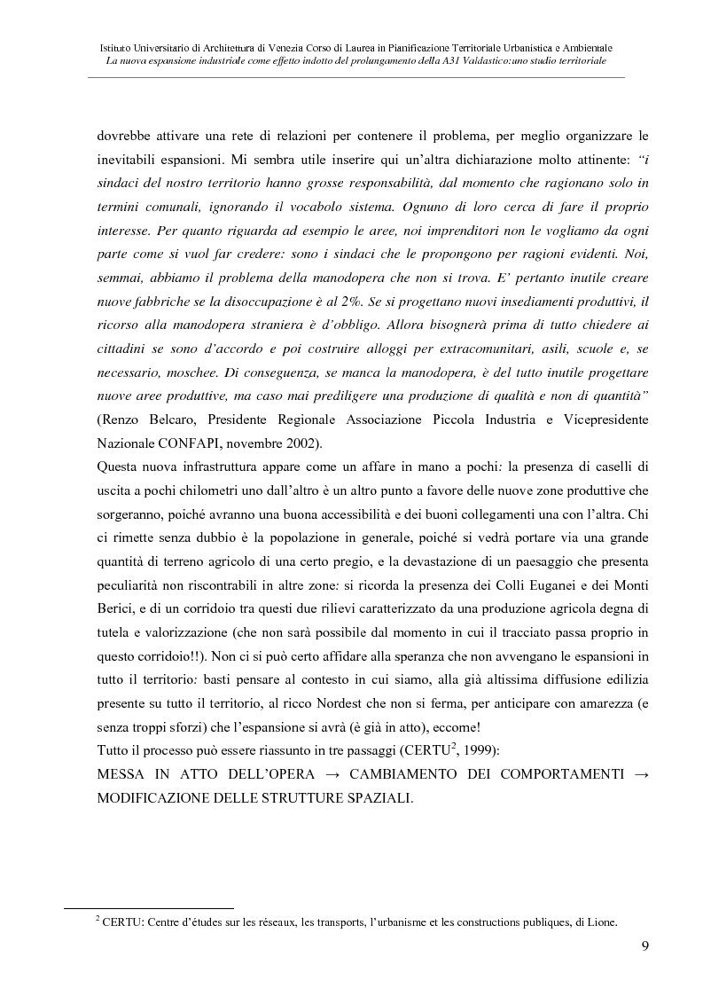 Anteprima della tesi: La nuove espansione produttiva come effetto indotto del prolungamento della A31 Valdastico Sud. Uno studio territoriale, Pagina 3