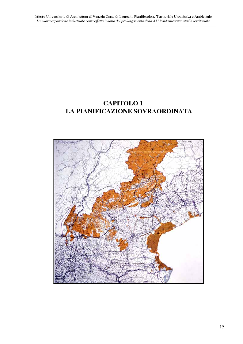 Anteprima della tesi: La nuove espansione produttiva come effetto indotto del prolungamento della A31 Valdastico Sud. Uno studio territoriale, Pagina 9