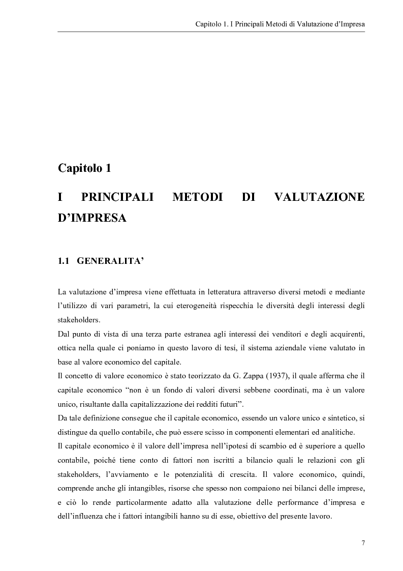 Anteprima della tesi: Il contributo dei fattori intangibili nella valutazione d'impresa, Pagina 7