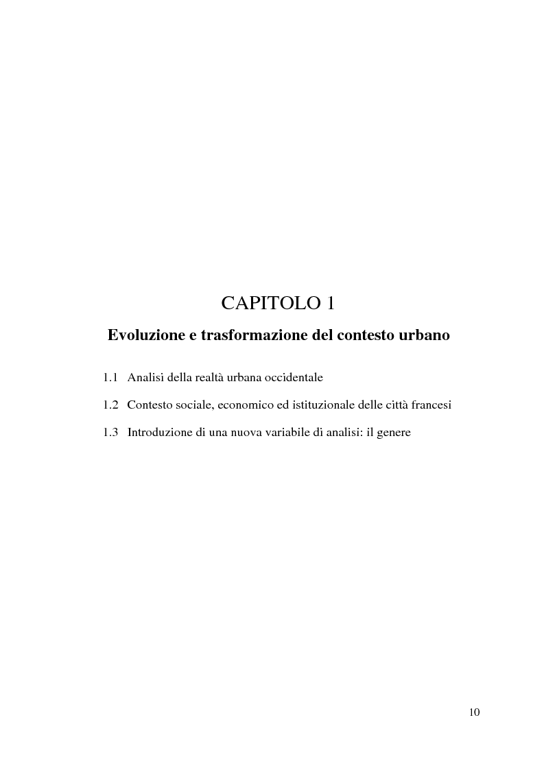 Anteprima della tesi: Le politiche urbane integrate e la questione del genere. Il caso di Grenoble, Pagina 7