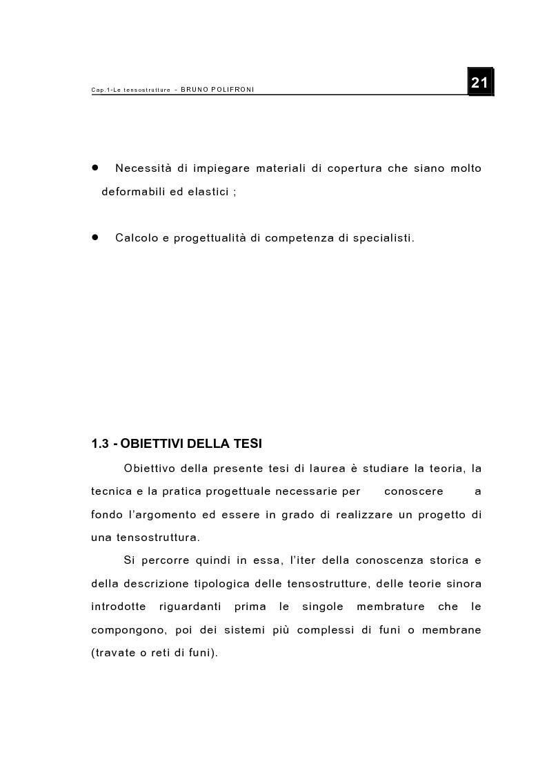 Anteprima della tesi: Le tensostrutture - Possibili soluzioni per la copertura di grandi superfici, Pagina 9