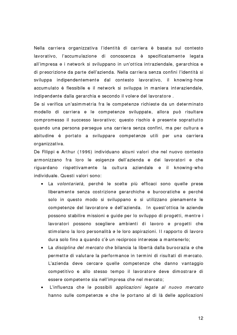 Anteprima della tesi: Nuovi percorsi professionali: le carriere senza confini, Pagina 10