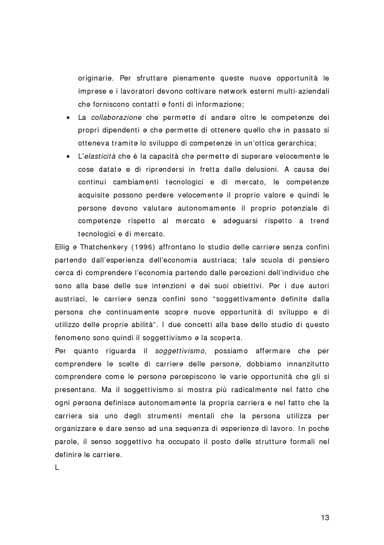 Anteprima della tesi: Nuovi percorsi professionali: le carriere senza confini, Pagina 11