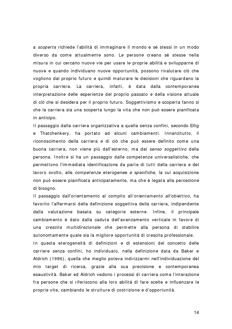Anteprima della tesi: Nuovi percorsi professionali: le carriere senza confini, Pagina 12