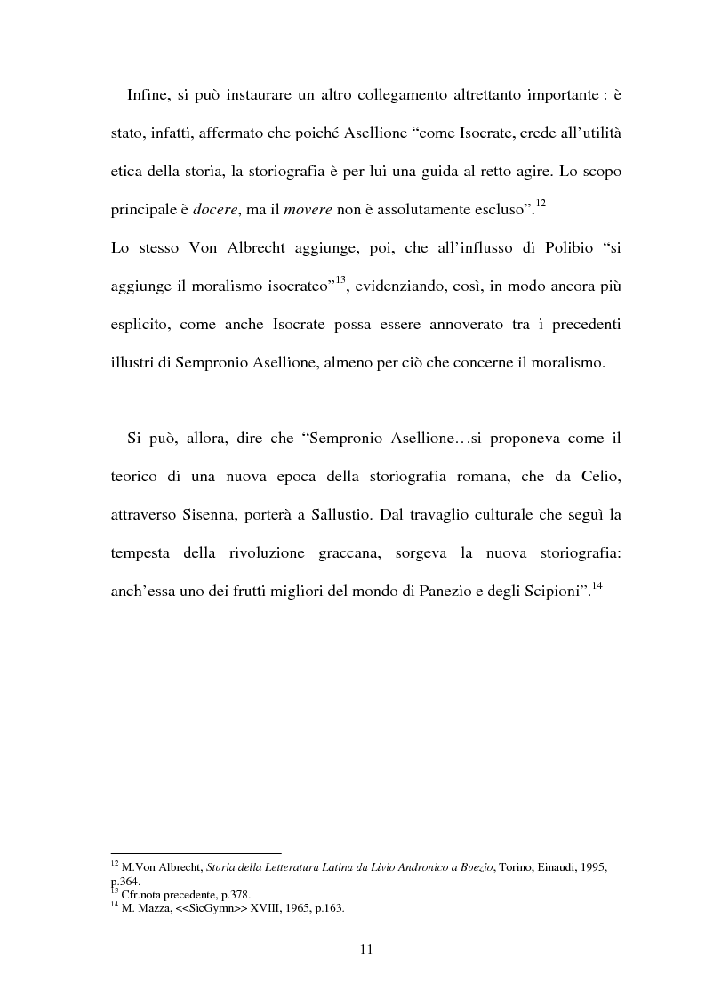 Anteprima della tesi: I frammenti di Sempronio Asellione, Pagina 11