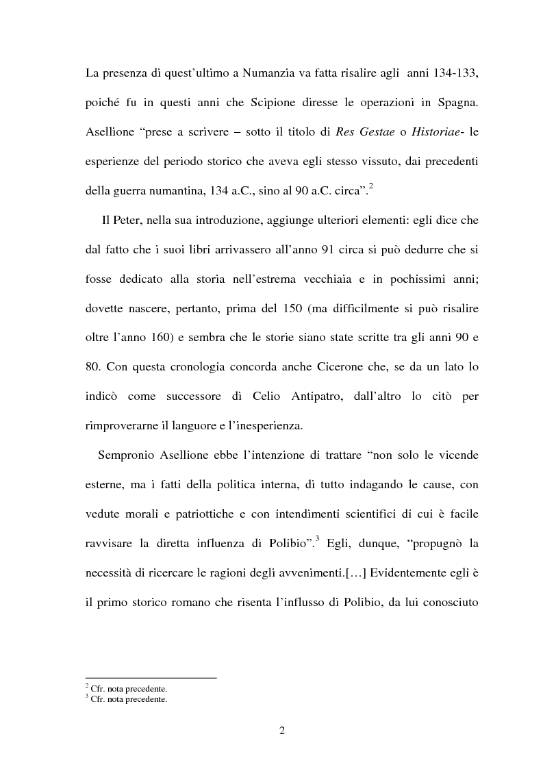 Anteprima della tesi: I frammenti di Sempronio Asellione, Pagina 2