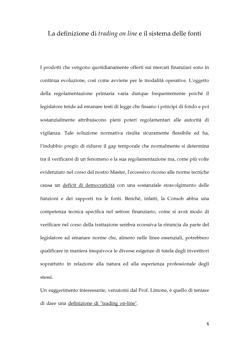 Anteprima della tesi: Dinamite sul trading on line, Pagina 5