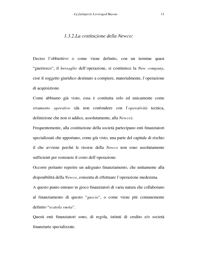 Anteprima della tesi: Il leveraged buyout nel diritto italiano, Pagina 11