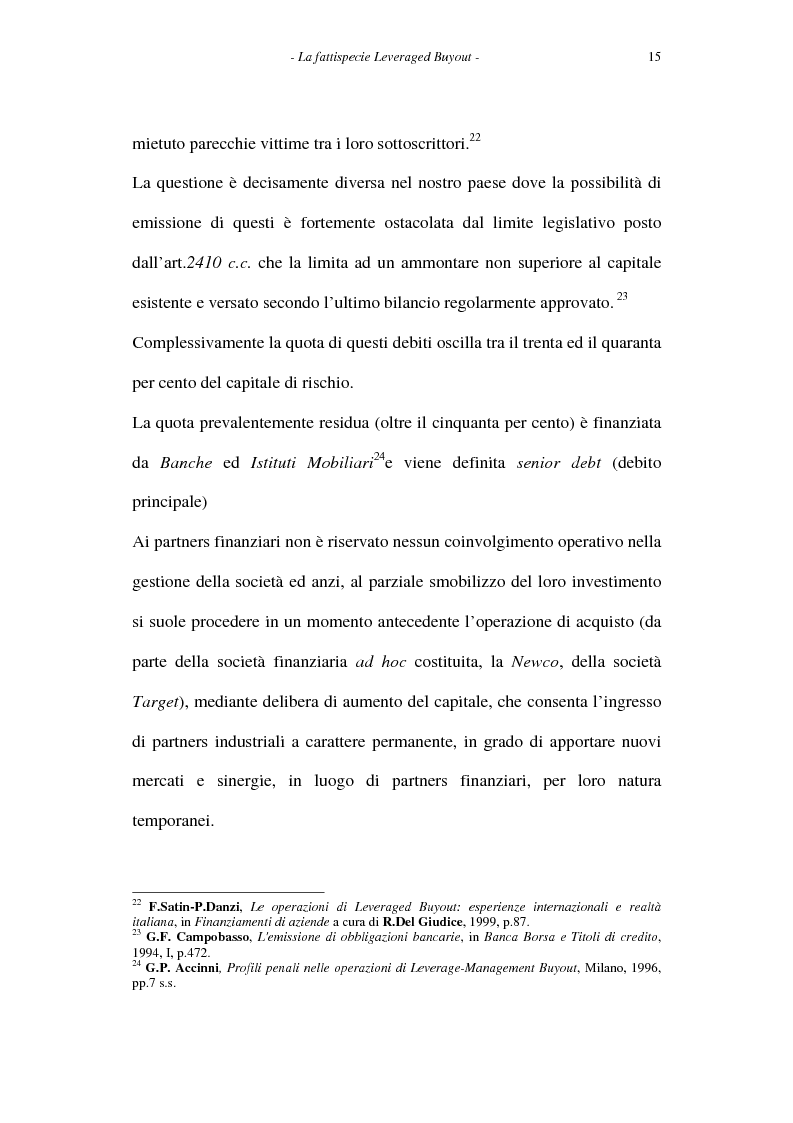 Anteprima della tesi: Il leveraged buyout nel diritto italiano, Pagina 15