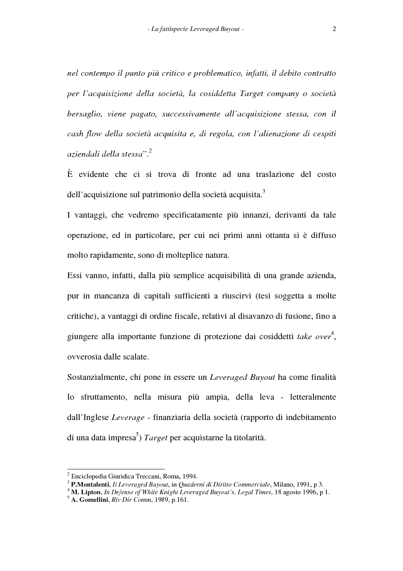 Anteprima della tesi: Il leveraged buyout nel diritto italiano, Pagina 2