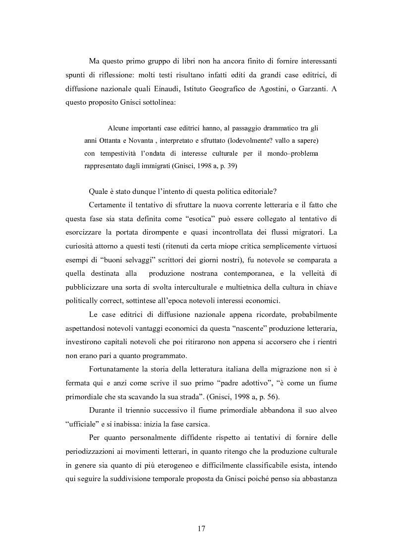 Anteprima della tesi: Scritture a più voci. Il problema dell'autorialità nei primi testi della letteratura italiana della migrazione, Pagina 13