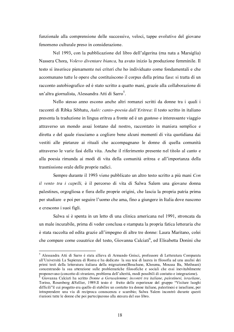 Anteprima della tesi: Scritture a più voci. Il problema dell'autorialità nei primi testi della letteratura italiana della migrazione, Pagina 14