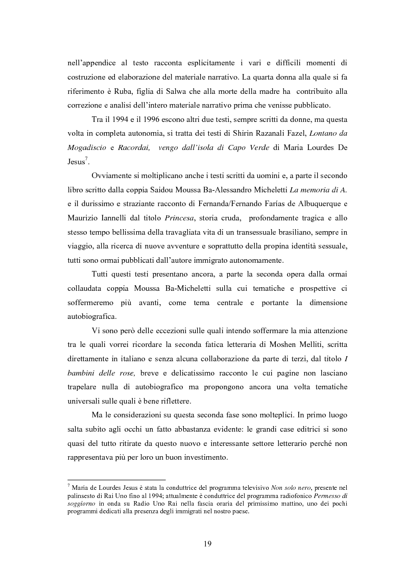 Anteprima della tesi: Scritture a più voci. Il problema dell'autorialità nei primi testi della letteratura italiana della migrazione, Pagina 15