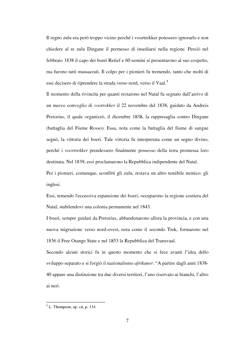 Anteprima della tesi: Storia del Sudafrica e dell'Apartheid, Pagina 6