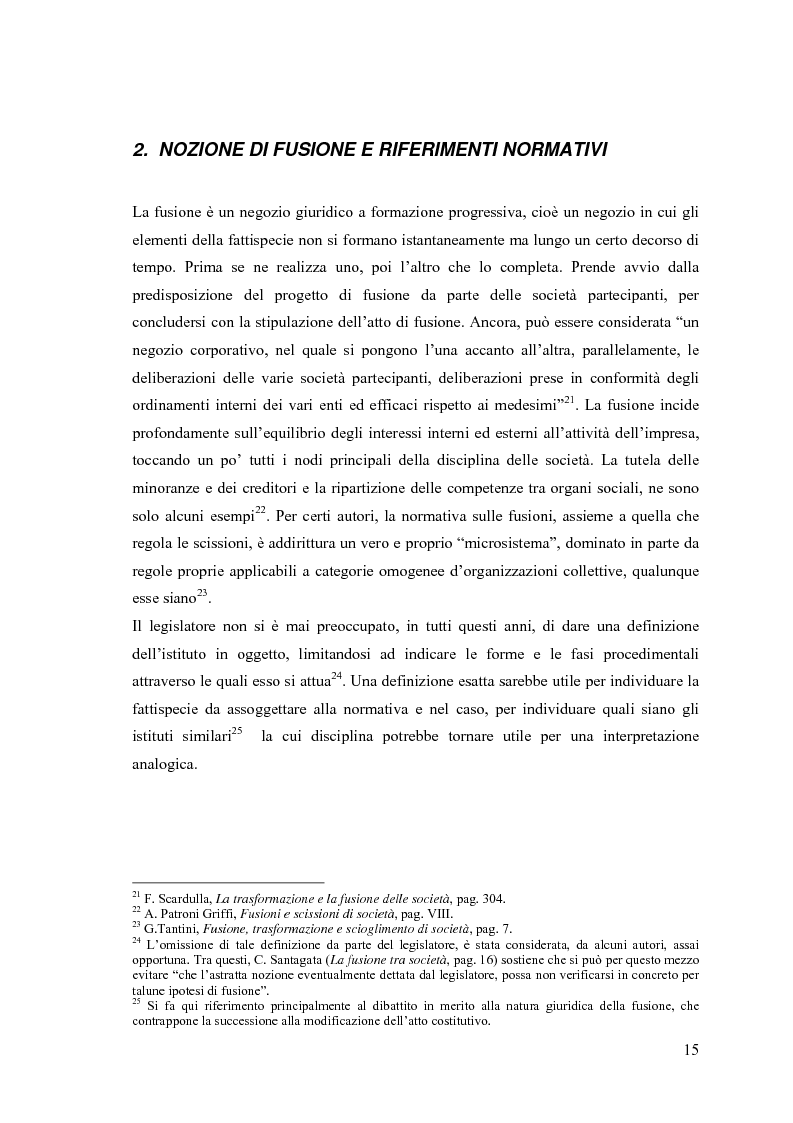 Anteprima della tesi: La fusione nella riforma del diritto societario, Pagina 12