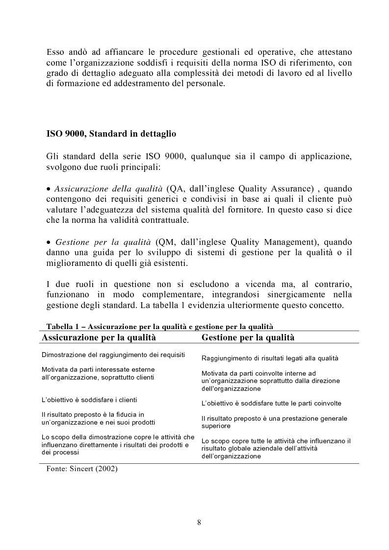 Anteprima della tesi: Risultati dei sistemi di qualità nelle aziende agroalimentari del Veneto, Pagina 3