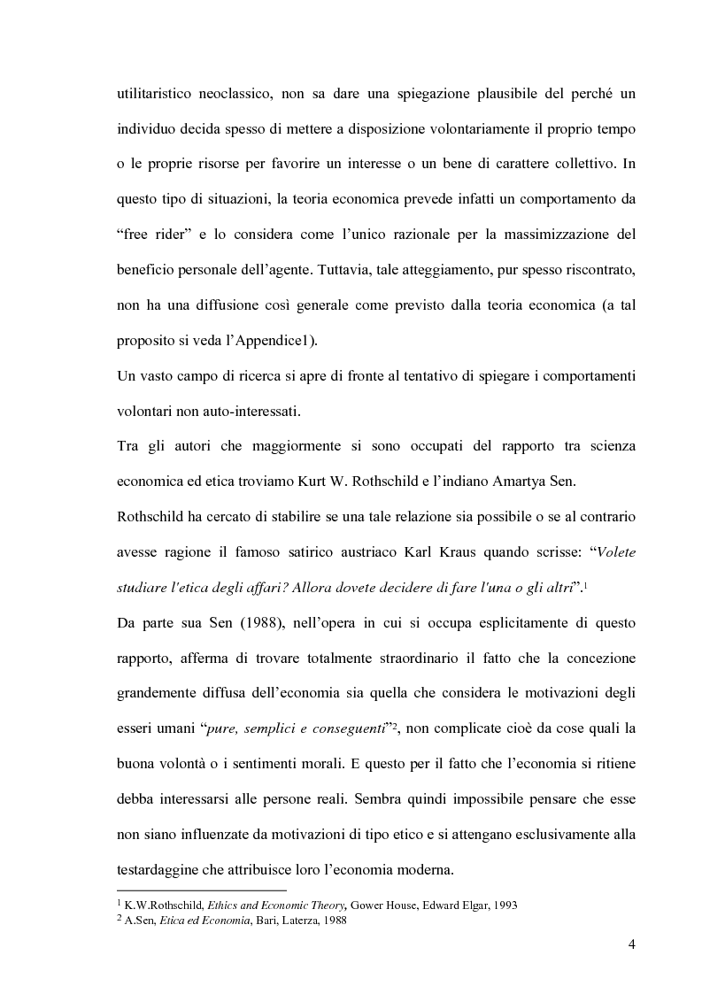 Anteprima della tesi: Altruismo, etica e modelli economici: un'analisi dei recenti contributi, Pagina 2