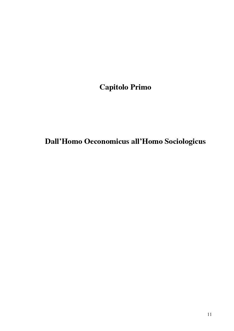 Anteprima della tesi: Altruismo, etica e modelli economici: un'analisi dei recenti contributi, Pagina 9