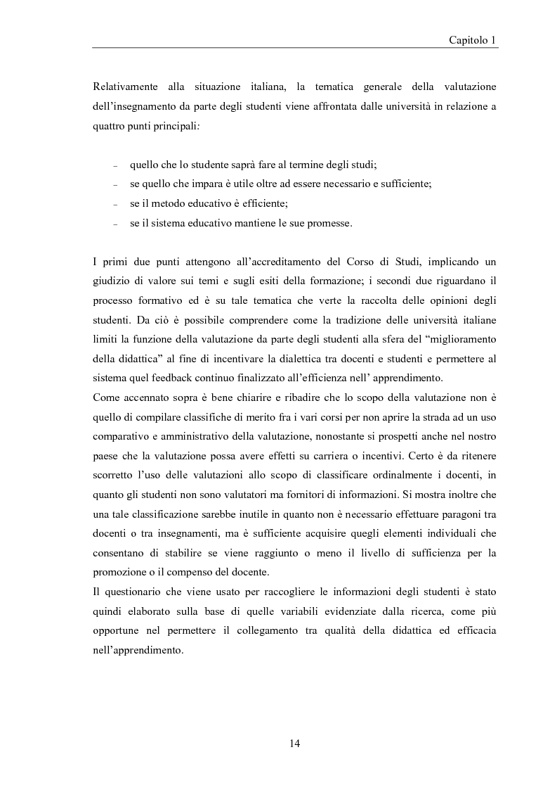 Anteprima della tesi: La valutazione della didattica dell'ateneo Modenese. Un approccio fuzzy, Pagina 13