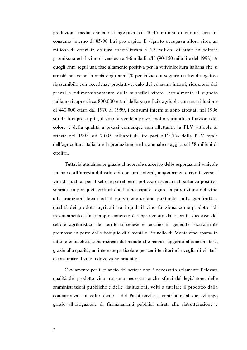 Anteprima della tesi: Evoluzione strutturale e legislativa del comparto vitivinicolo nazionale: il caso dei vini Doc della Maremma grossetana, Pagina 2