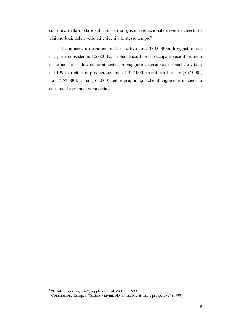 Anteprima della tesi: Evoluzione strutturale e legislativa del comparto vitivinicolo nazionale: il caso dei vini Doc della Maremma grossetana, Pagina 9