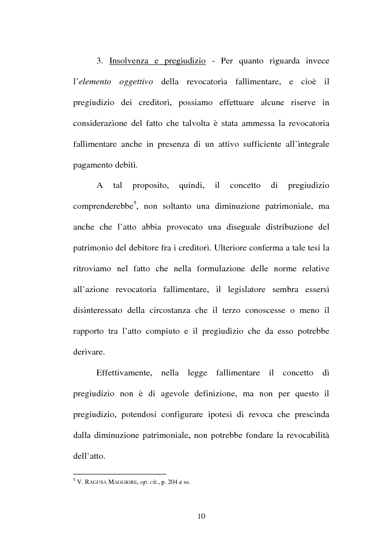 Anteprima della tesi: La revocatoria fallimentare ed il pagamento del terzo, Pagina 7