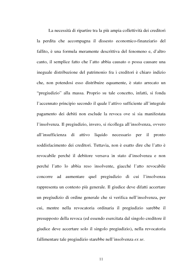 Anteprima della tesi: La revocatoria fallimentare ed il pagamento del terzo, Pagina 8