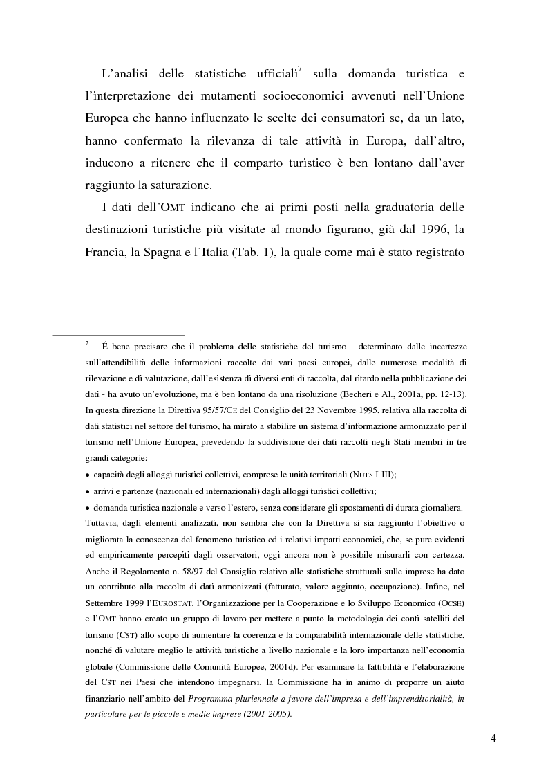 Anteprima della tesi: Il ruolo dell'organizzazione turistica pubblica per la competitività del sistema turistico europeo, Pagina 4