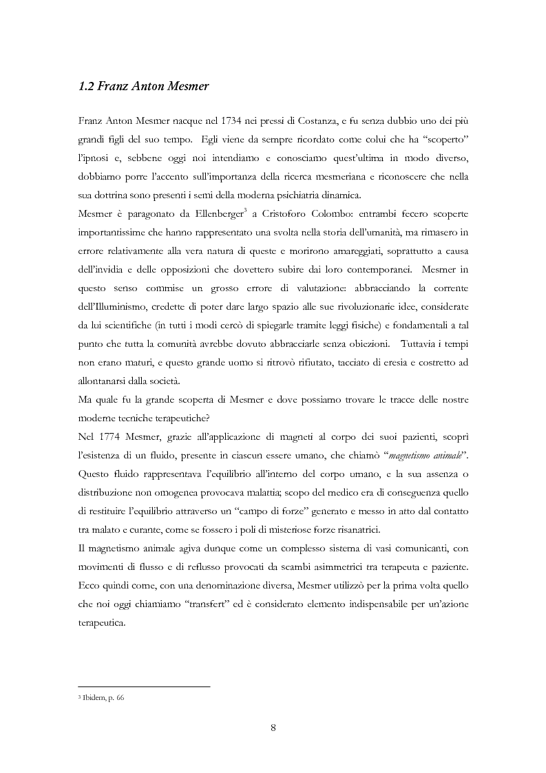 Anteprima della tesi: La psicoterapia ipnotica: Milton H. Erickson e i neo-ericksoniani, Pagina 6