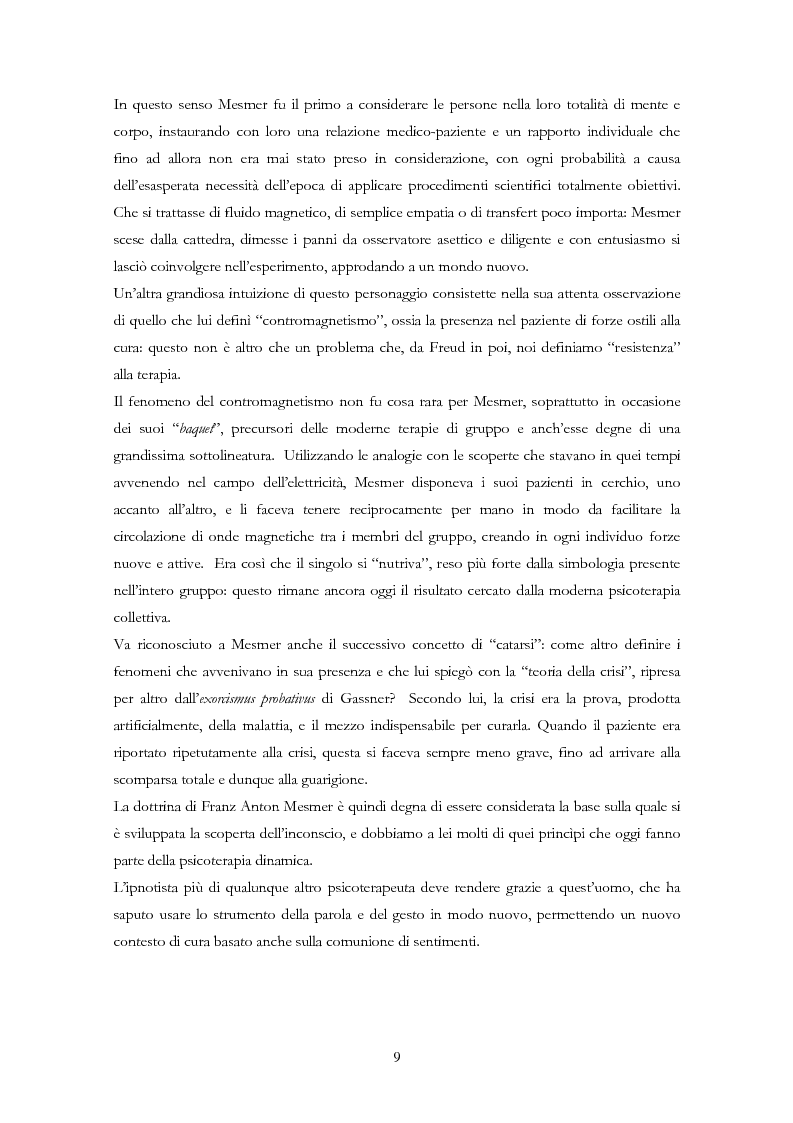 Anteprima della tesi: La psicoterapia ipnotica: Milton H. Erickson e i neo-ericksoniani, Pagina 7