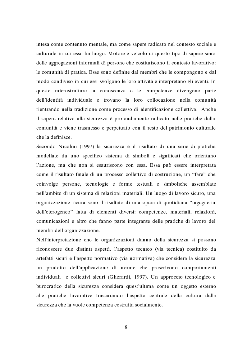 Anteprima della tesi: La traduzione delle conoscenze sulla sicurezza: il caso delle Ferrovie dello Stato, Pagina 6
