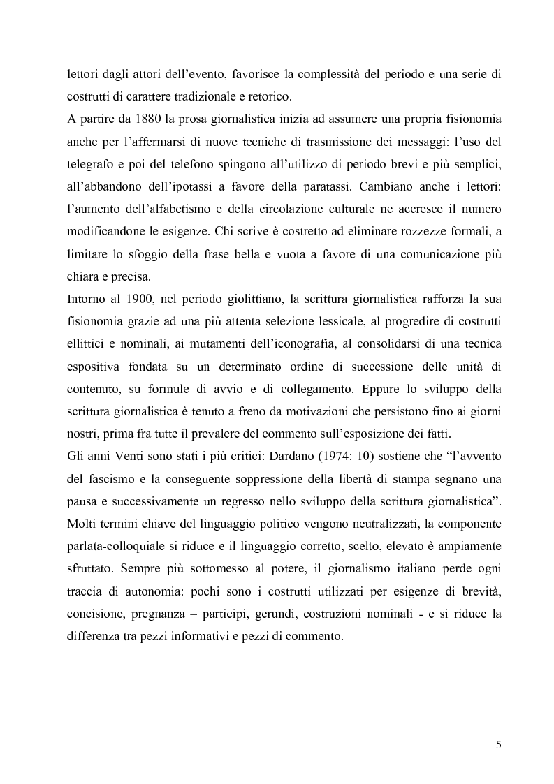 Anteprima della tesi: ''Il Foglio'' e ''Il Riformista'': analisi di fenomeni linguistici, Pagina 3